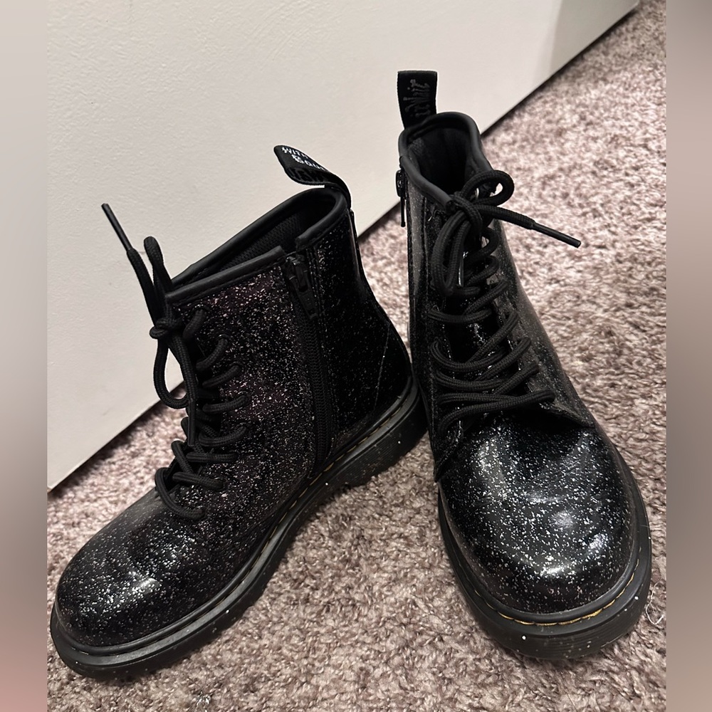Black Sparkly Doc Martens